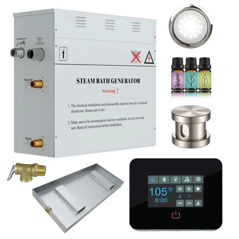 Contractors Series Steam Bath Generator with Quickstart, Digital Touchpad, Auto-Drain, and Aroma Steamhead - Image 6