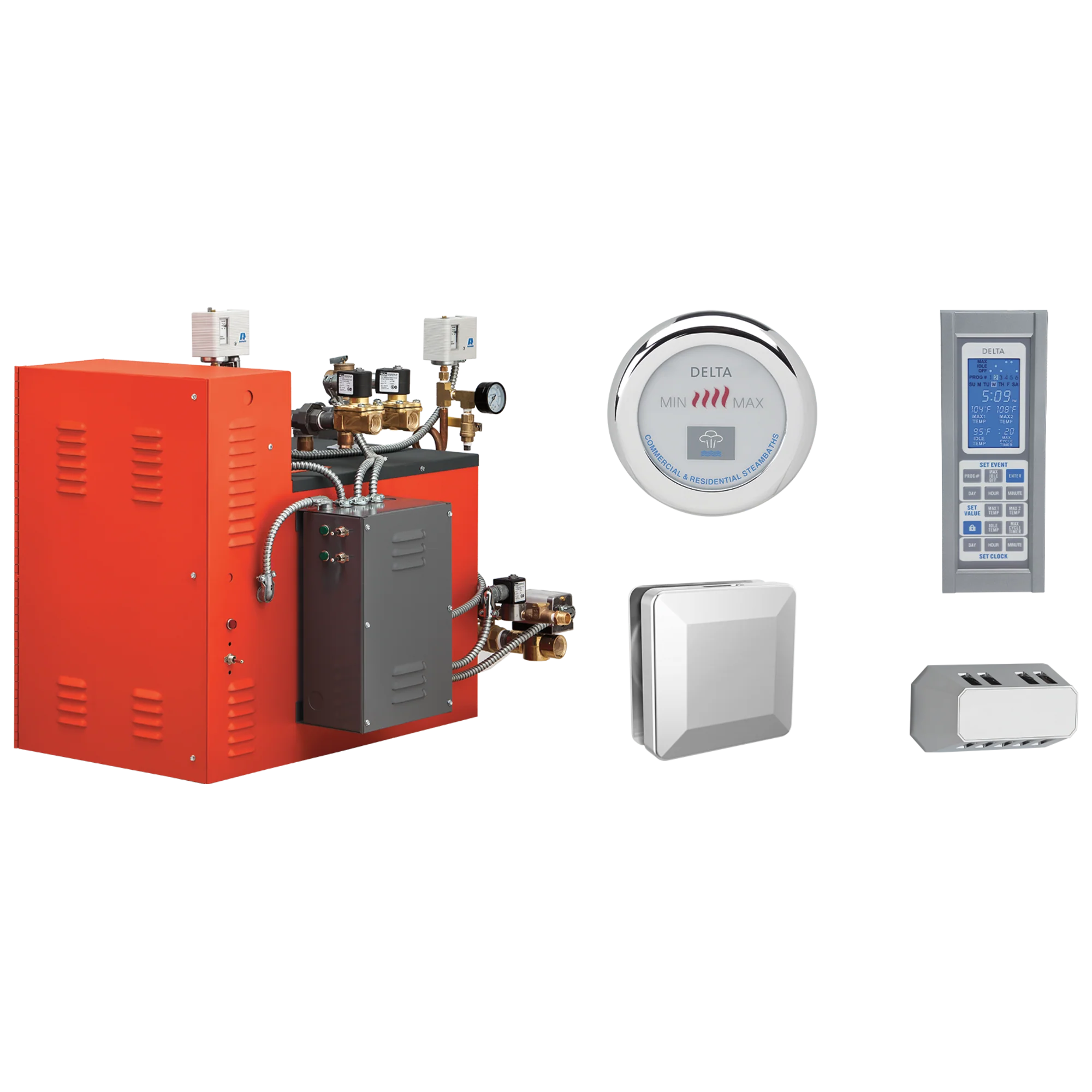 Delta 36kW Commercial Steam Shower Generator Package with Control & Steamhead - Image 3