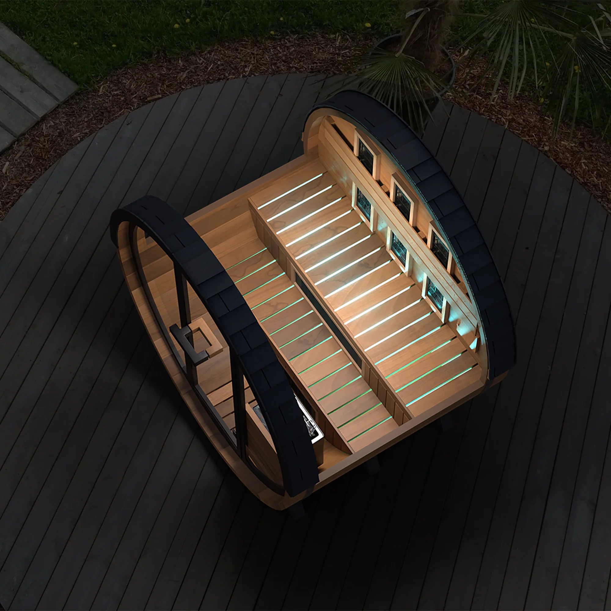 Finnmark Infrared and Traditional Cedar Combination Barrel Sauna FD-6 - Image 11