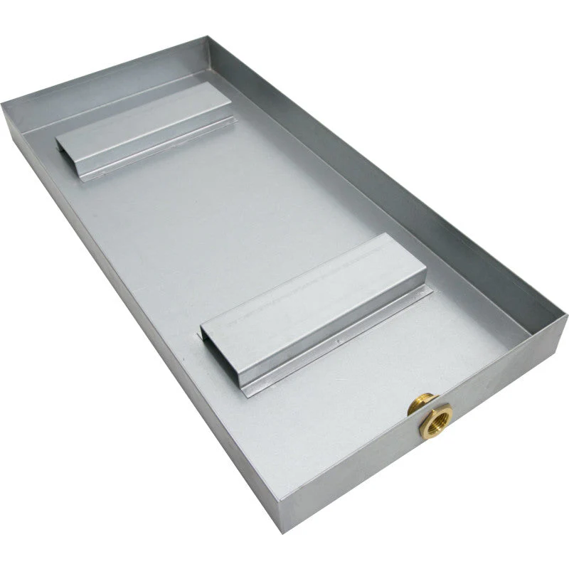 Component Series 21 in. x 10 in. x 2 in. Galvanized Steel Rectangular Water Collecting and Drainage Pan (1-Pack)