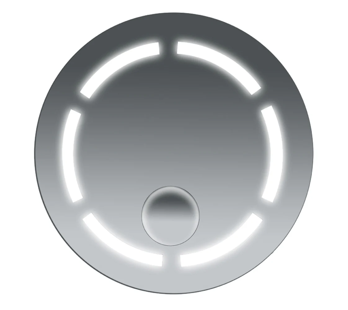 26 in. W x 26 in. H Round Open and Frameless Fog Resistant Wall Mount Bathroom Mirror with Fluorescent Lights