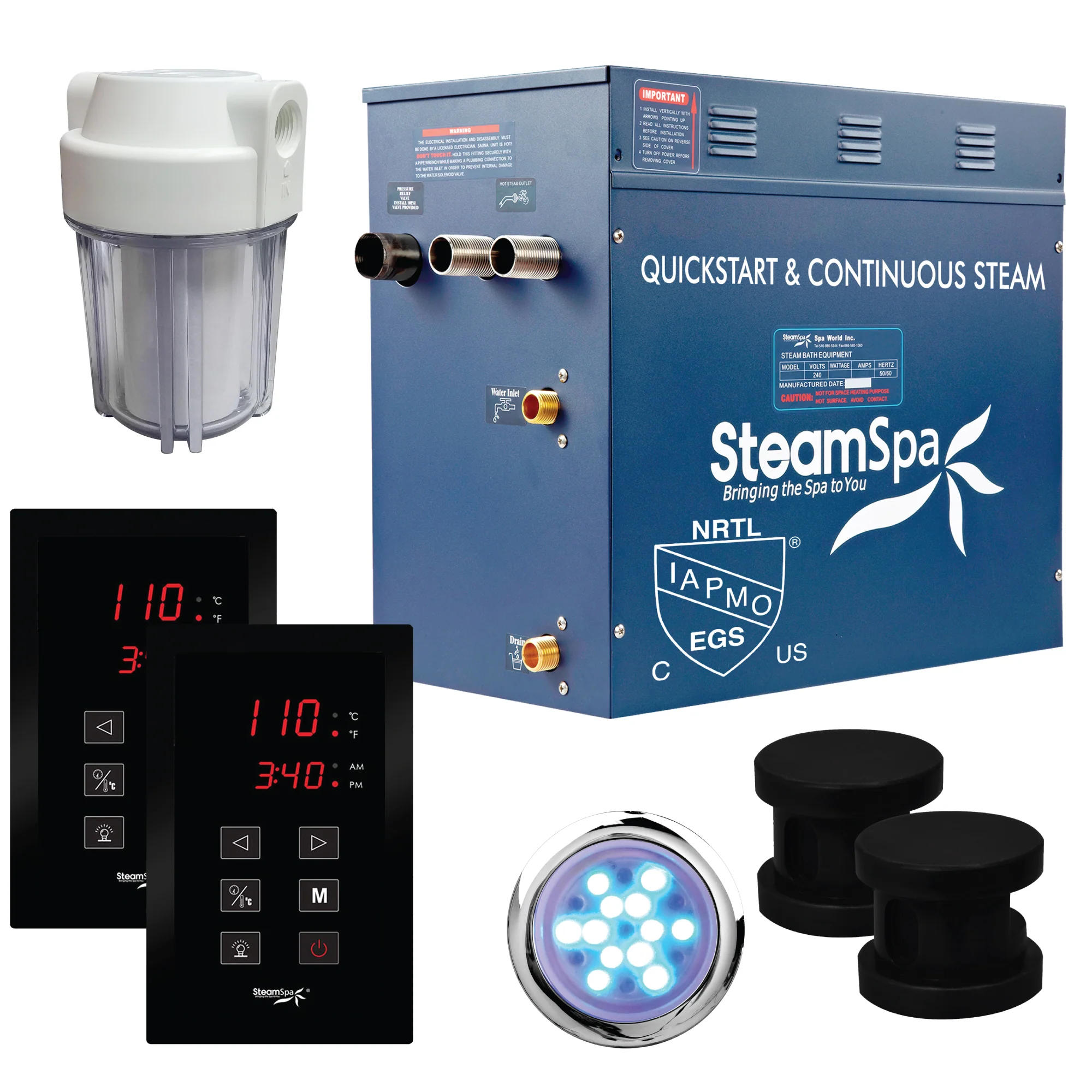 Royal Series Steam Bath Generator with Quick Start, Auto Drain & Chromatherapy - Image 13