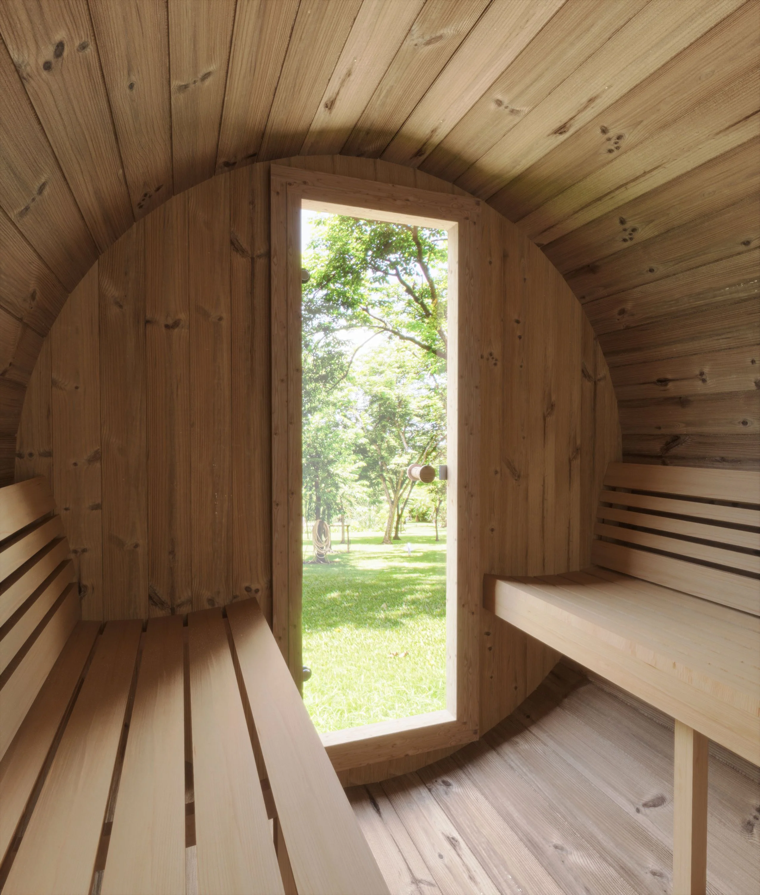 SaunaLife ERGO Series Model E8 Sauna Barrel - Image 6