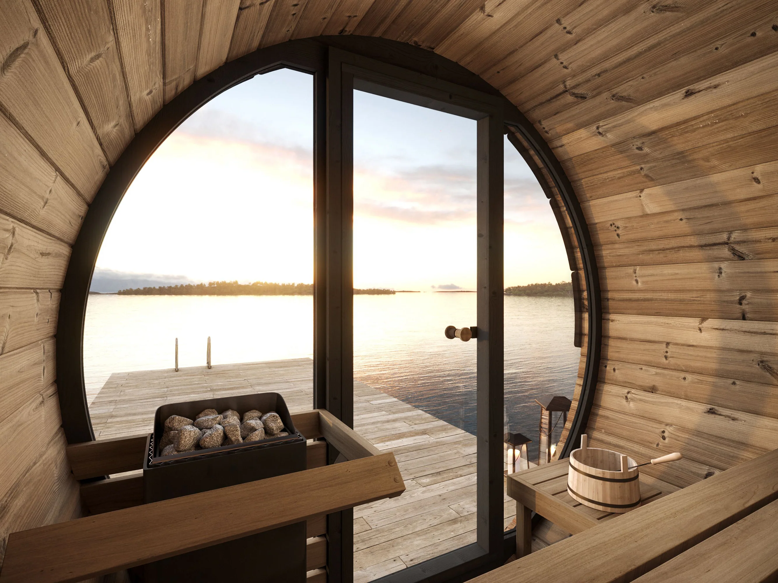 SaunaLife Ergo Elegance Series Model EE6G Sauna Barrel - Image 5