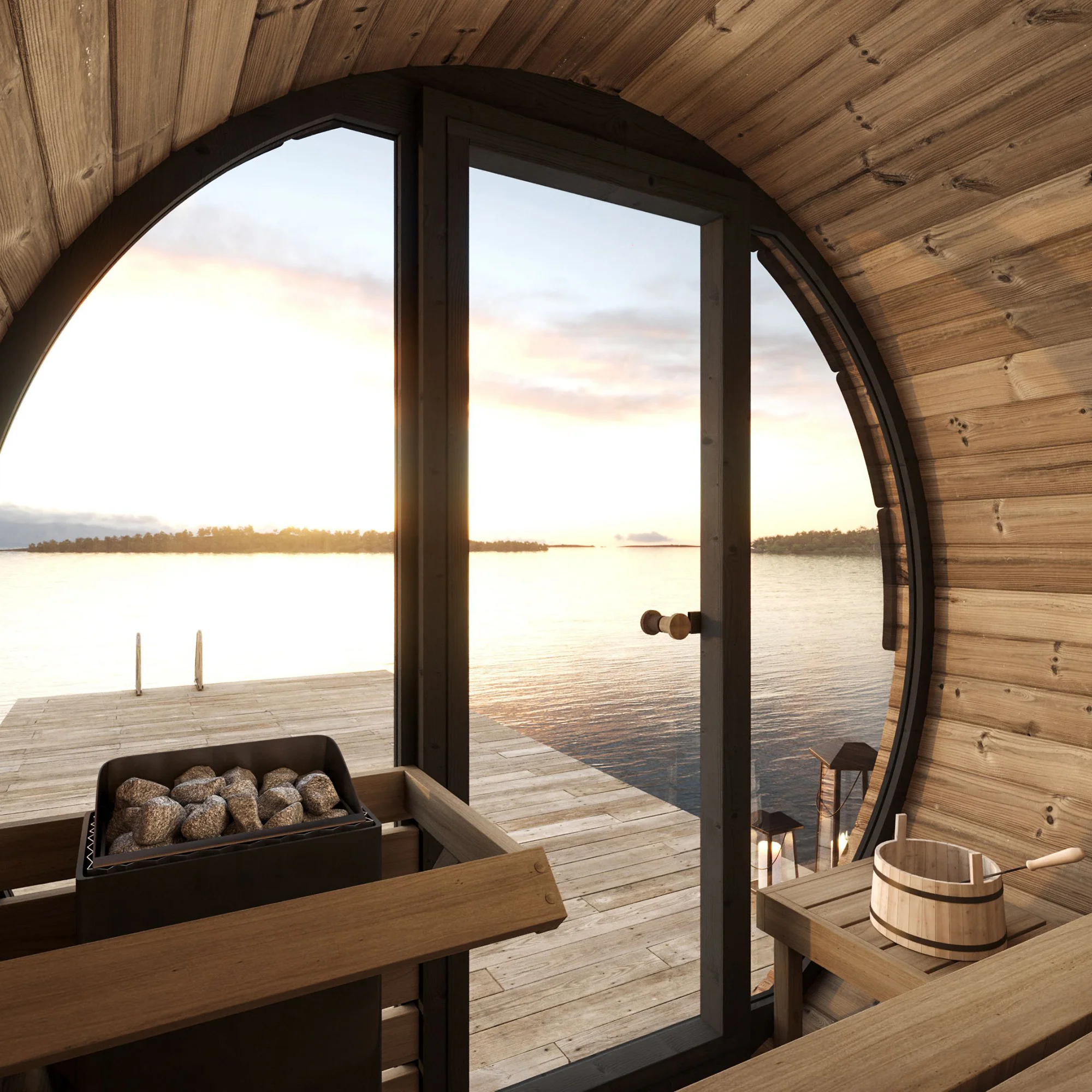 SaunaLife Ergo Elegance Series Model EE6G Sauna Barrel - Image 6