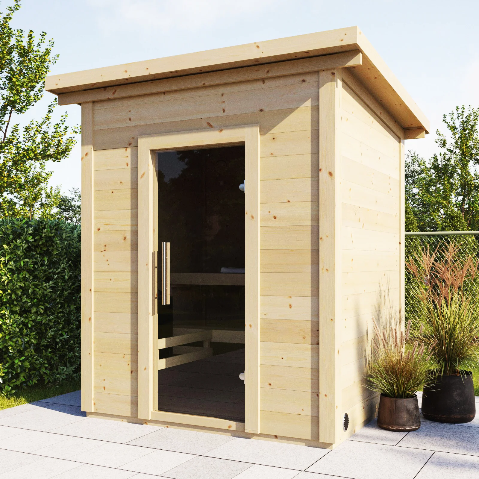 SaunaLife Garden-Series Model G2 Outdoor Home Sauna Kit - Image 3